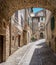 Subiaco old town in a summer morning, province of Rome, Latium, central Italy.