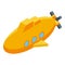 Submarine bath toy icon, isometric style