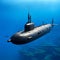 a submarine dives, ai-generatet