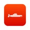 Submarine icon digital red