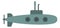 Submarine icon. Spy underwater ship. Navy force watercraft
