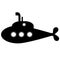 Submarine icon on white