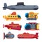 Submarine Icons Set