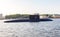 A submarine Krasnodar moored against Admiralty embankment
