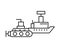 Submarine military force with ship