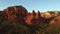 Submarine Rock and Chicken Point in Sedona, drone backwards
