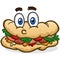 Submarine Sandwich Cartoon Character Illustration