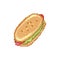 Submarine sandwich. Vector illustration decorative design