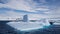 Submarine Shaped Iceberg in Antarctic Ocean