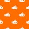 Submarine transport pattern vector orange