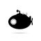 Submarine transportation object and icon vector
