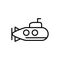 Submarine underwater transport linear design