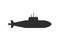 Submarine War Icons vector illustration. Black silhouette