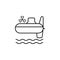 Submarines nuclear icon. Simple line outline vector of nuclear energy icons for ui and ux website or mobile application