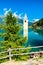 Submerged Bell Tower of Curon on Lake Reschen in South Tyrol, Italy