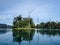 Submerged dead forest and island at Khao Sok