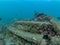 Submerged roman ruins. Underwater archeology.