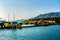 Submersible bridge over the canal. The Corinth Canal is a canal that connects the Gulf of Corinth with the Saronic Gulf in the Ae