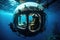 submersible pilot sharing the view of stunning underwater world with viewers