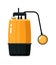 Submersible sewage sump pump equipment isolated