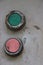 Submersible water pump control board buttons used for starting and stopping motor