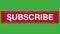 Subscribe button. Animation of a mouse cursor hitting subscribing button on green screen