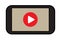 Subscribe Button for Online Videos Vector Graphic
