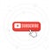 Subscribe, call button and hand cursor. Red button for subscribing to a channel, blog. Marketing. Vector illustration eps 10