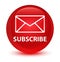 Subscribe (email icon) glassy red round button