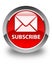 Subscribe (email icon) glossy red round button