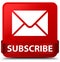 Subscribe (email icon) red square button red ribbon in middle