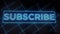 `SUBSCRIBE` - Framed Text - Dark - Futuristic Background Animation