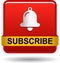 Subscribe now icon web button red