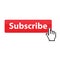 Subscribe red button. website element. website icon. channel subscribe  icon