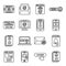 Subscriotion icons set outline vector. Business membership