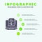 Subscription, Model, Subscription Model, Digital Solid Icon Infographics 5 Steps Presentation Background