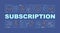 Subscription word concepts dark blue banner