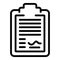 Subsidy clipboard icon outline vector. Bank money