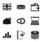 Subsidy icons set, simple style