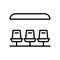 Substitute player icon. bench spare players. simple illustration outline style sport symbol.