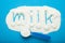 Substitution for breastfeeding, inscription of milk on a dry mix for feeding infants