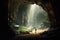 Subterranean wonder: mystical cave exploration.