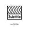 subtitle icon. Trendy modern flat linear vector subtitle icon on