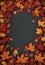 subtle autumn background with space for text golden maple leaves