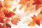 subtle autumn background with space for text golden maple leaves