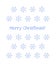 Subtle blue grunge snowflakes on white merry christmas greeting card, vector