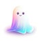 Subtle Ghost Logo with Cute Magic and Gradients for Branding.