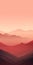 Subtle Gradient Abstract Landscape With Pink Hills