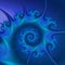 Subtle marine blue spiral fractal