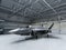 Subtle multifunctional fighter-bomber, fifth generation. Modern fighter in the hangar